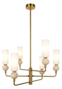 ITALUX PND-95331-6-BRSS - Lampadario a stelo SANTOS 6xG9/40W/230V dorato
