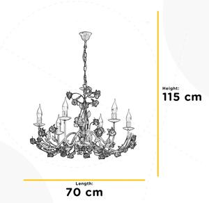 ONLI - Lampadario con catena CAROLINA 6xE14/6W/230V finitura bronzata