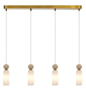 ITALUX PND-95331-4-BRSS - Lampadario sospeso con cavo SANTOS 4xG9/40W/230V dorato