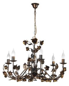 ONLI - Lampadario con catena CAROLINA 6xE14/6W/230V finitura bronzata