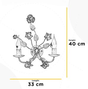 ONLI - Lampada da parete CAROLINA 2xE14/6W/230V bronzo