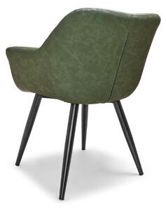 Lisbona - Set di 2 sedie in leatherette verde alga