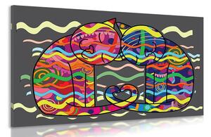 Quadro su tela – Gatti innamorati in stile pop art