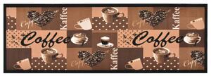 Tappetino da Cucina Lavabile Caffè Marrone 60x300 cm