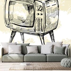 Carta da parati – Televisore retrò