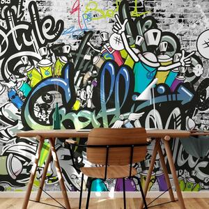 Carta da parati – Muro graffiti stiloso