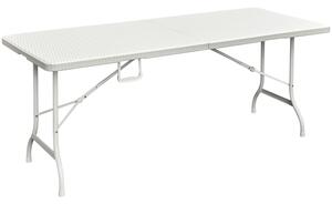 Levante - Tavolo Da Giardino Portatile 180X75 Cm-Bianco