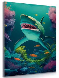 Stampa su tela – Squalo surrealista