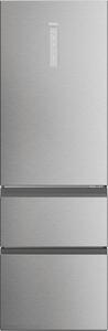 Haier Frigorifero Combinato 3 Porte Capacit 360 Litri Classe energetica D Raffreddamento No Frost colore Argento - HTW5618DNMG 3D 60 Serie 5
