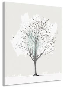 Quadro su tela – Albero minimalista in inverno