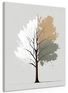 Stampa su tela – Albero multicolore minimalista