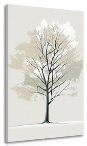 Stampa su tela – Albero in stile minimalista