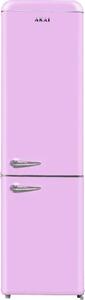 Akai Frigorifero Combinato Capacit 250 Litri Classe F Raffreddamento Statico colore Rosa Vintage - CLASS300KPK