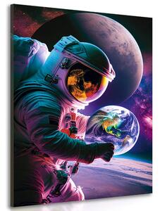 Quadro su tela – Astronauta in missione spaziale
