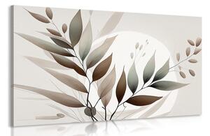 Stampa su tela – Foglie minimaliste in design boho