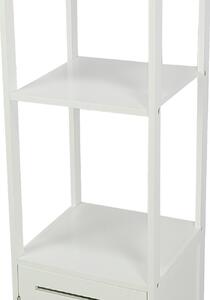 Adelaide - Colonna multiuso bianca con 1 anta e 2 ripiani - 30x30xH156 cm