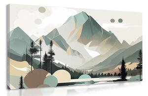Stampa su tela – Magiche Alte Tatra in design scandinavo