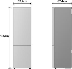 Lg Frigorifero Combinato Capacit 333 Litri Classe energetica E Raffreddamento No Frost colore Argento - GBBSJ10EPY