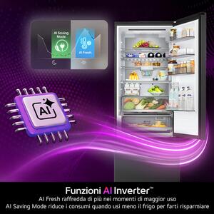 Lg Frigorifero Combinato Capacit 333 Litri Classe energetica E Raffreddamento No Frost colore Argento - GBBSJ10EPY