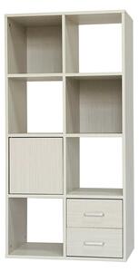 Phoenix - Libreria Modulare In Legno 60x30x120 cm-Bianco