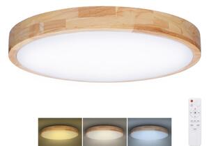 Solight WO8009- Luce LED dimmerabile SOLID OAK LED/48W/230V 3000-6500K diametro 39 cm+RC