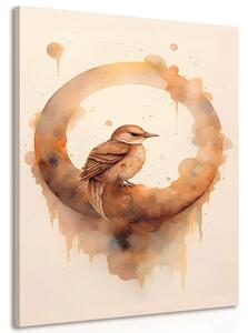 Quadro su tela – Uccellino sognante