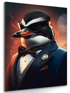 Quadro su tela – Gangster animale pinguino