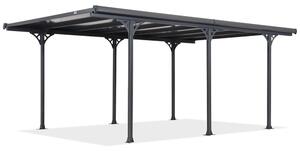Tettoia grande in policarbonato Montana 3,15 x 5,00 m di CoverTech antracite