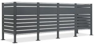 Alloggiamento per 4 contenitori per rifiuti da 120l o 240l Halen CoverTech antracite