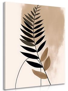 Quadro su tela – Forme botaniche astratte felce