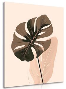 Quadro su tela – Forme botaniche astratte monstera