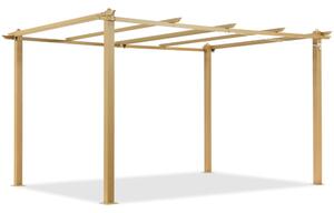 Barbados 3 x 4 m in legno Garden Point pergola in metallo per patio