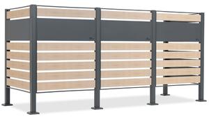 Contenitore per 3 contenitori per rifiuti da 120l o 240l Breda CoverTech