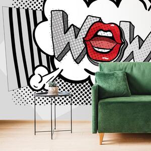 Carta da parati – Elegante pop art grigio – WOW!