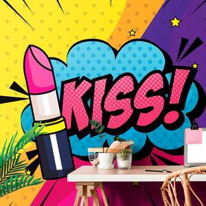 Carta da parati – Rossetto pop art – KISS!