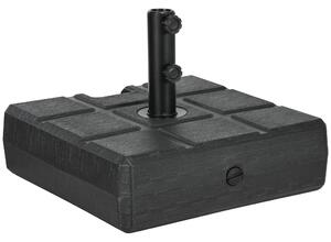 Outsunny Base per Ombrellone da Giardino 3.5 m con Maniglie, in HDPE e Acciaio, 49x49x36.5 cm, Nero|Aosom