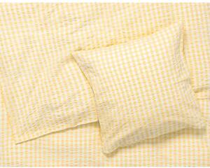 Biancheria da letto in crêpe giallo e bianco per letto singolo 140x200 cm Bæk&Bølge - JUNA