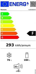 Siemens Frigorifero da Incasso Combinato 260 Litri Classe F No Frost - KI86NNSF0