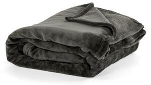 Coperta in micropile grigia, 130 x 160 cm - Tiseco Home Studio