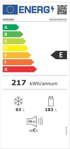 Hisense Frigorifero da Incasso Combinato Capacit 246 Litri Classe energetica E Raffreddamento No Frost colore Bianco - RB3B240NEWE