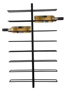 Portabottiglie in metallo nero da parete numero di bottiglie 16 Dual - PT LIVING