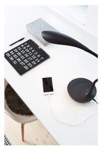 Lampada da tavolo nera con porta USB Swan - Markslöjd