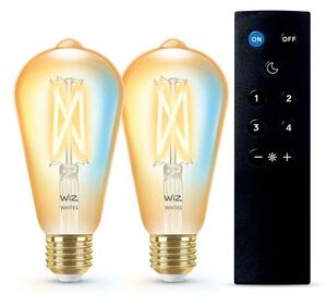 WiZ - Lampadine Smart TW Amb. 8W 806lm 2200-6500K 2pcs. Edison Gold E27 & Remote WiZ