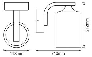 Ledvance - Applique da esterno CYLINDER 1xE27/60W/230V IP43 bianca