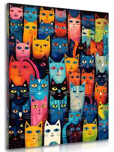 Quadro su tela – Collezione di gatti