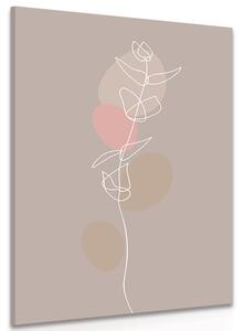 Stampa su tela – Foglia minimalista No4