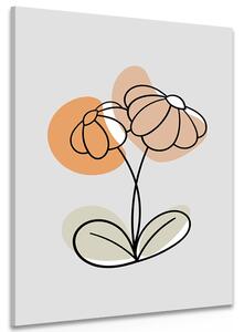 Quadro su tela – Fiore minimalista No1