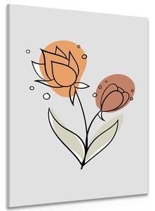 Quadro su tela – Fiore minimalista No3