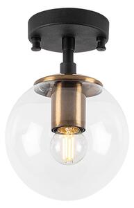 Lampada da soffitto nera con paralume in vetro ø 15 cm Atmaca - Opviq lights