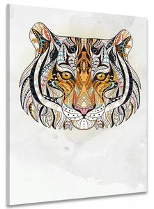 Quadro su tela – Tigre con motivo